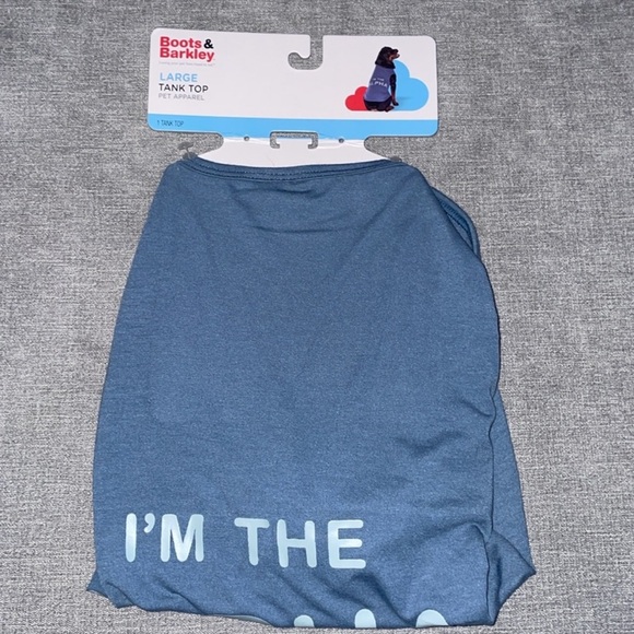 Boots & Barkley l'm The Alpha Blue Tank Top Dog Shirt - Picture 2 of 4